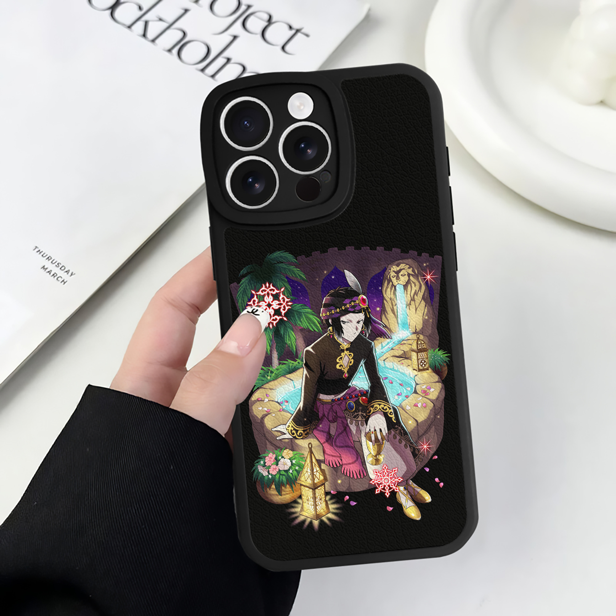 （画像用） 文豪ストレイドッグス Bungo Stray Dogs 【iPhone 16シリーズ対応】シリコンスマホケース（レザー調） 材質：シリコン